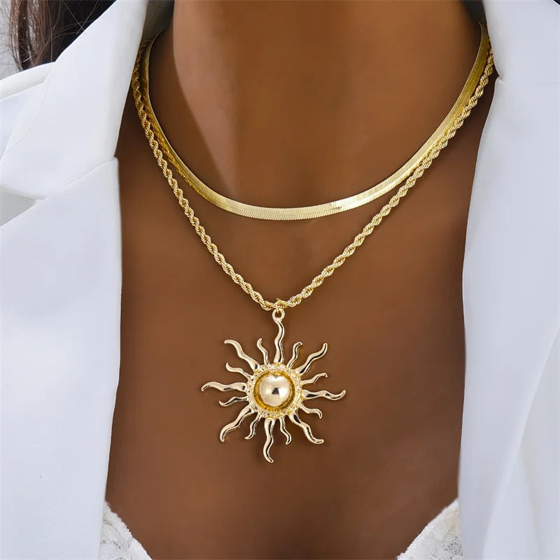 Layered Sun Necklace