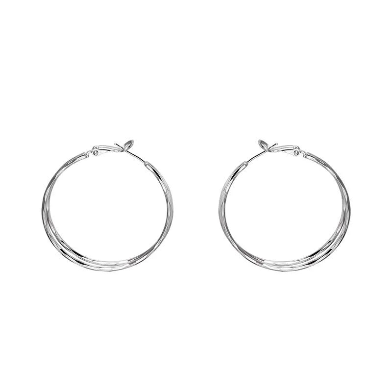 Aura Orbit Double Layer Hoops