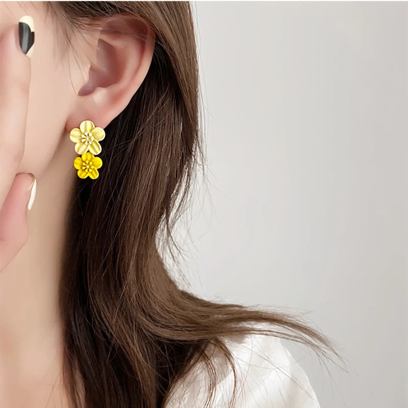 Aura Café Blossom Dangle Earrings