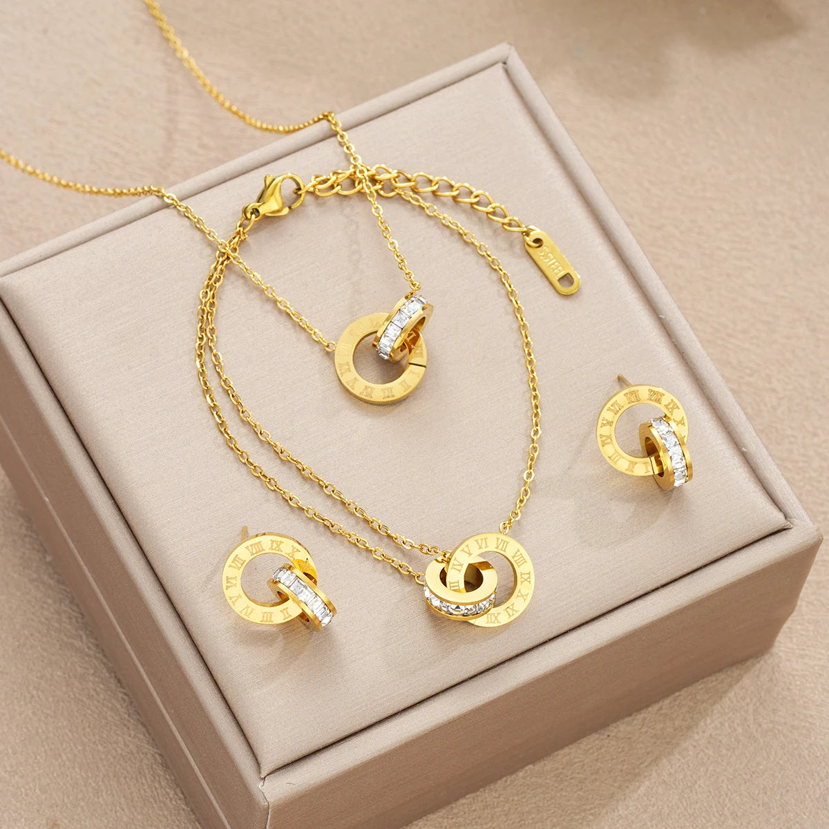 Aura Eternal Roman Numeral Jewelry Set