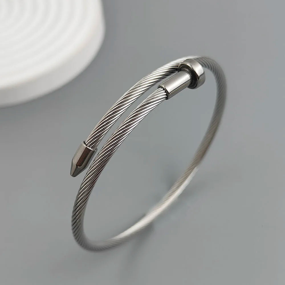Aura Spiral Nail Statement Bangle