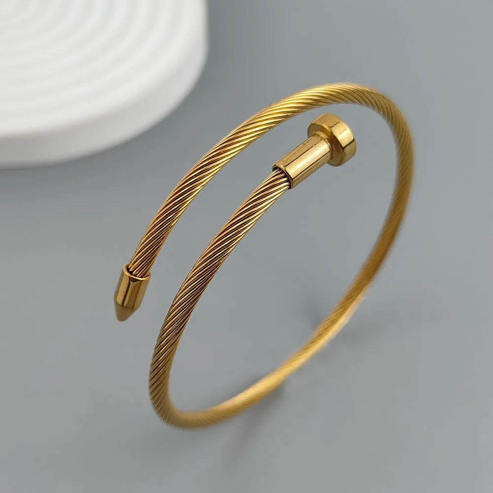 Aura Spiral Nail Statement Bangle