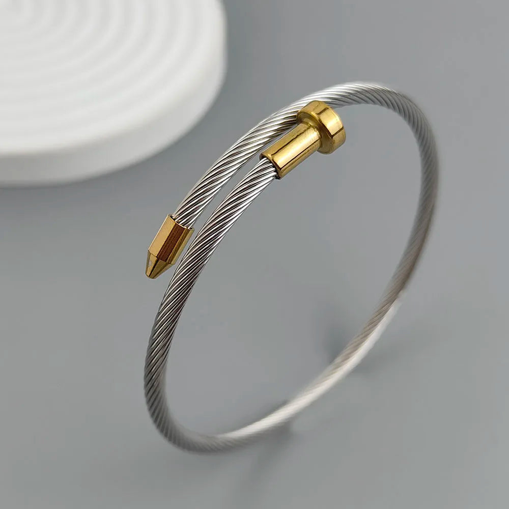 Aura Spiral Nail Statement Bangle