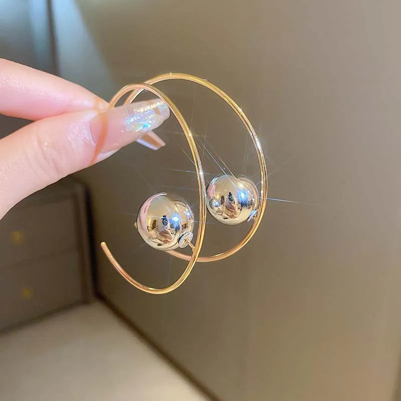 Aura Celestial Sphere Hoop Earrings