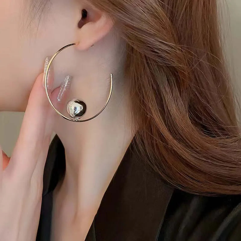 Aura Celestial Sphere Hoop Earrings