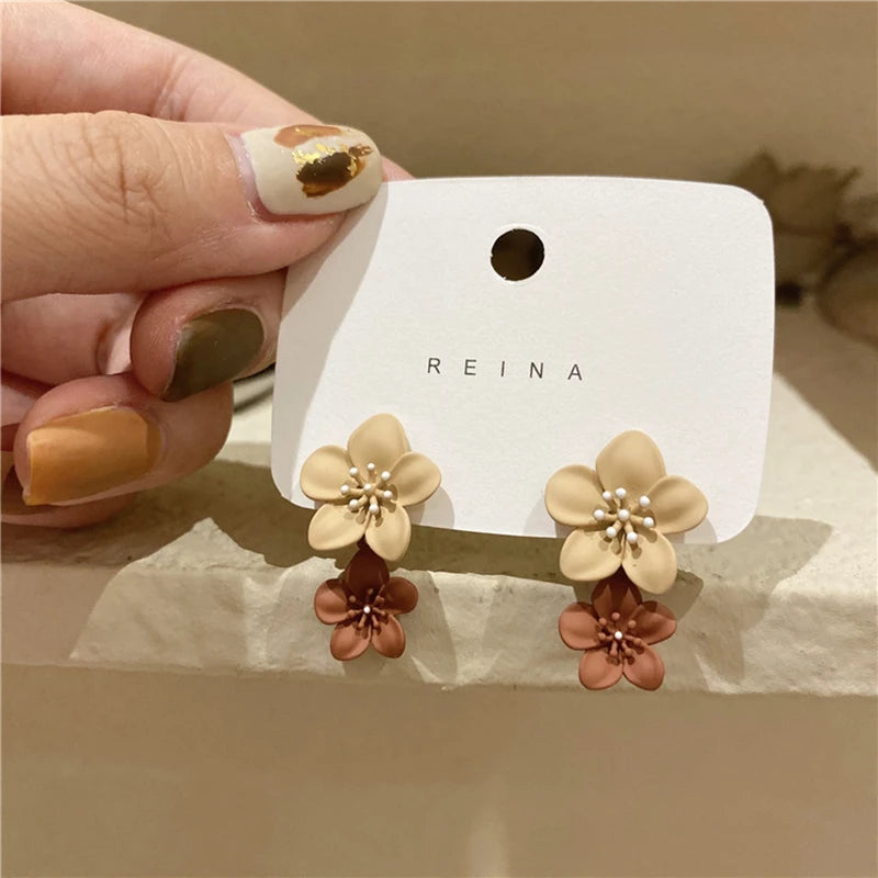 Aura Café Blossom Dangle Earrings