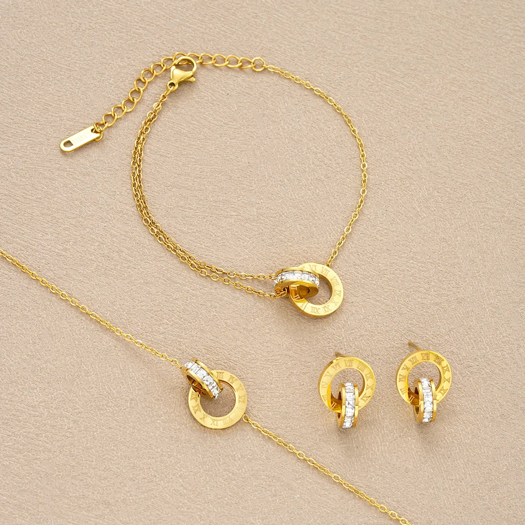 Aura Eternal Roman Numeral Jewelry Set