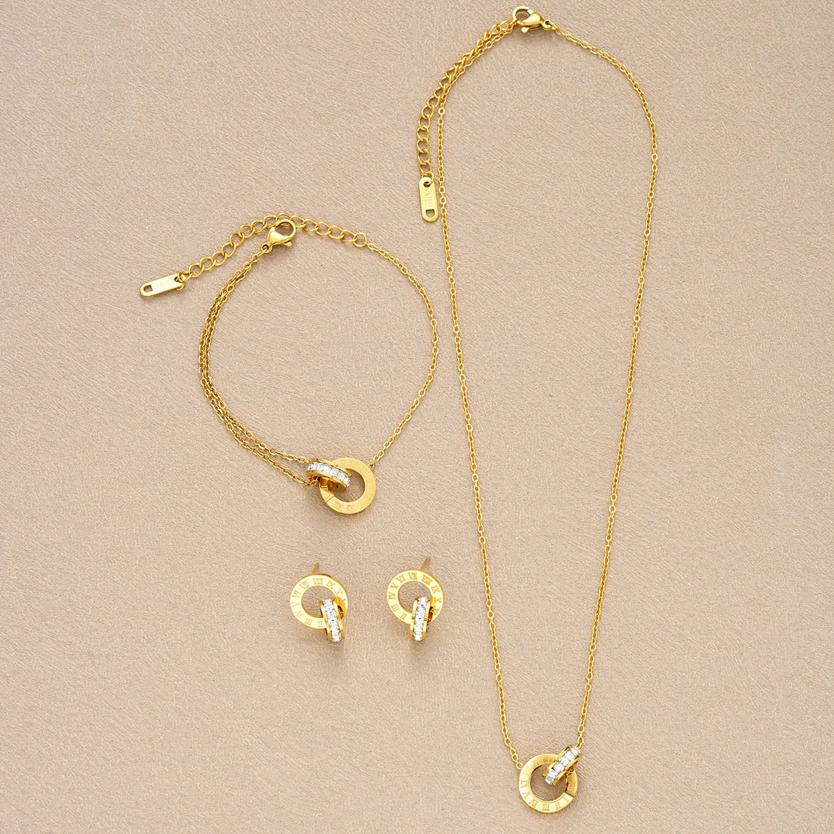 Aura Eternal Roman Numeral Jewelry Set