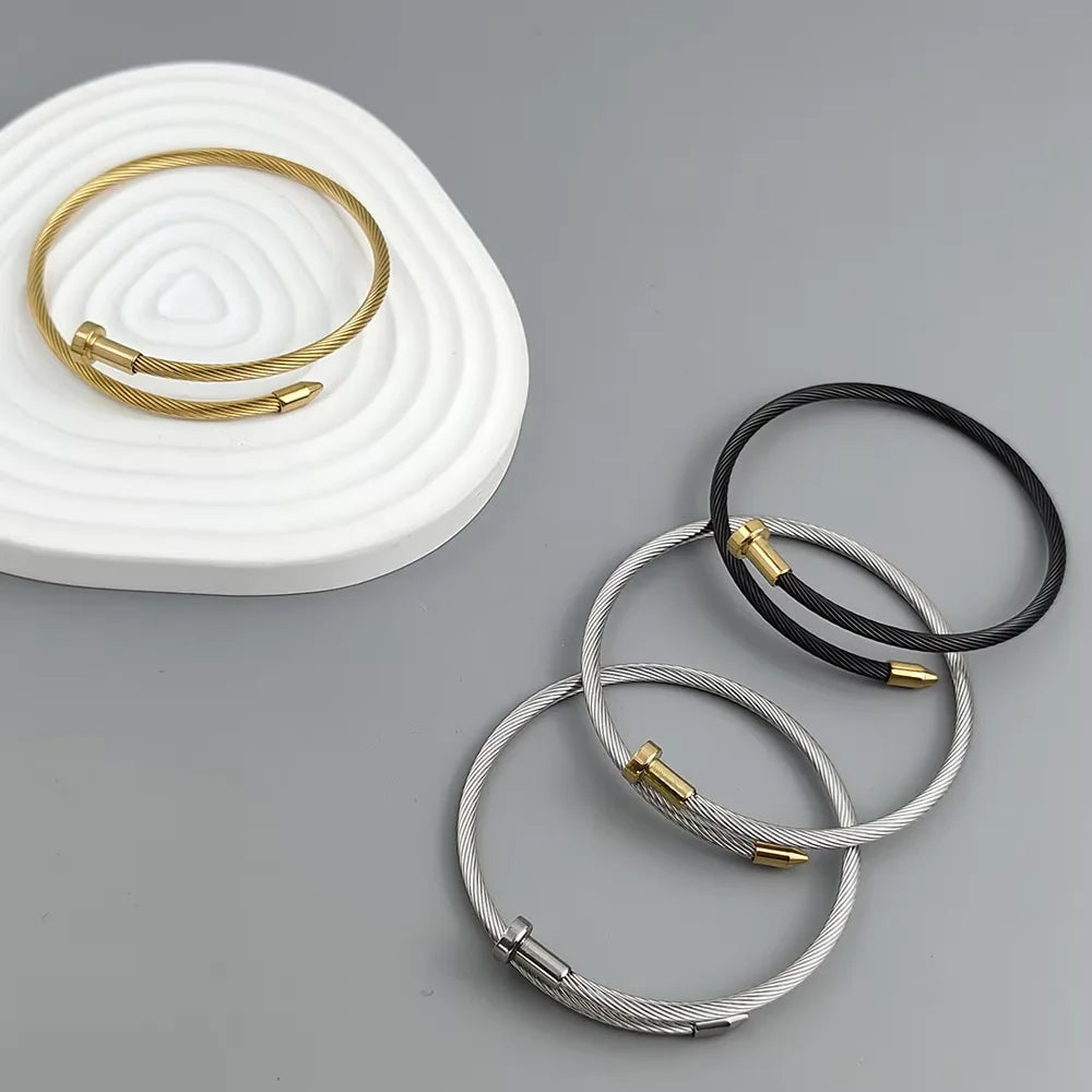Aura Spiral Nail Statement Bangle