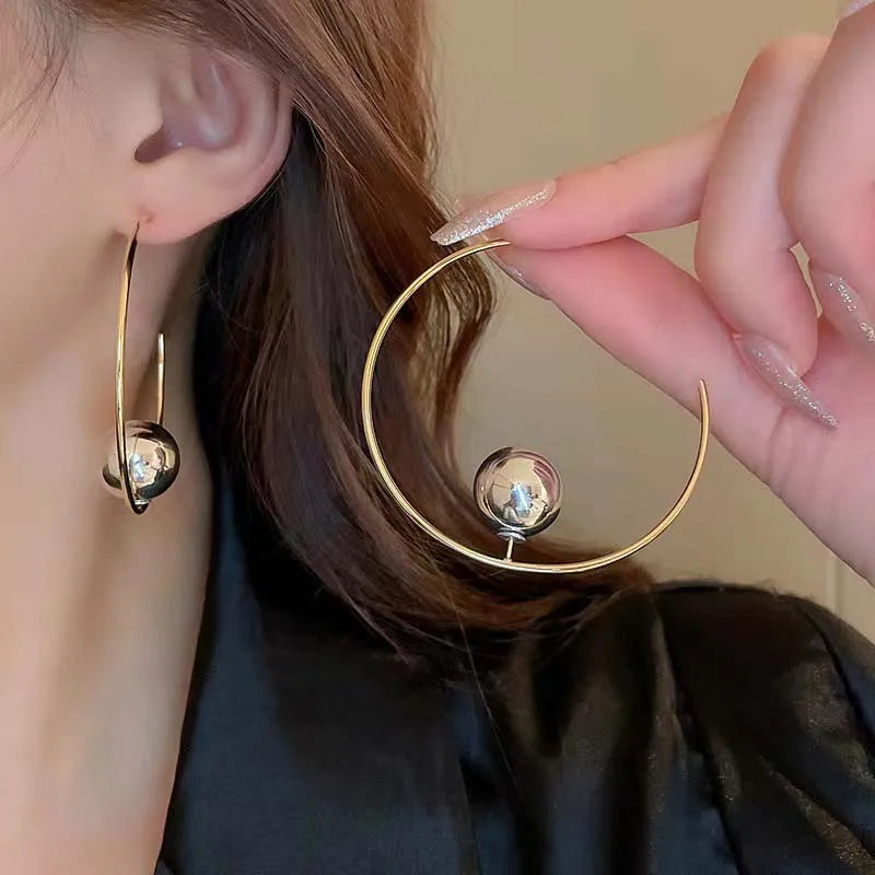 Aura Celestial Sphere Hoop Earrings