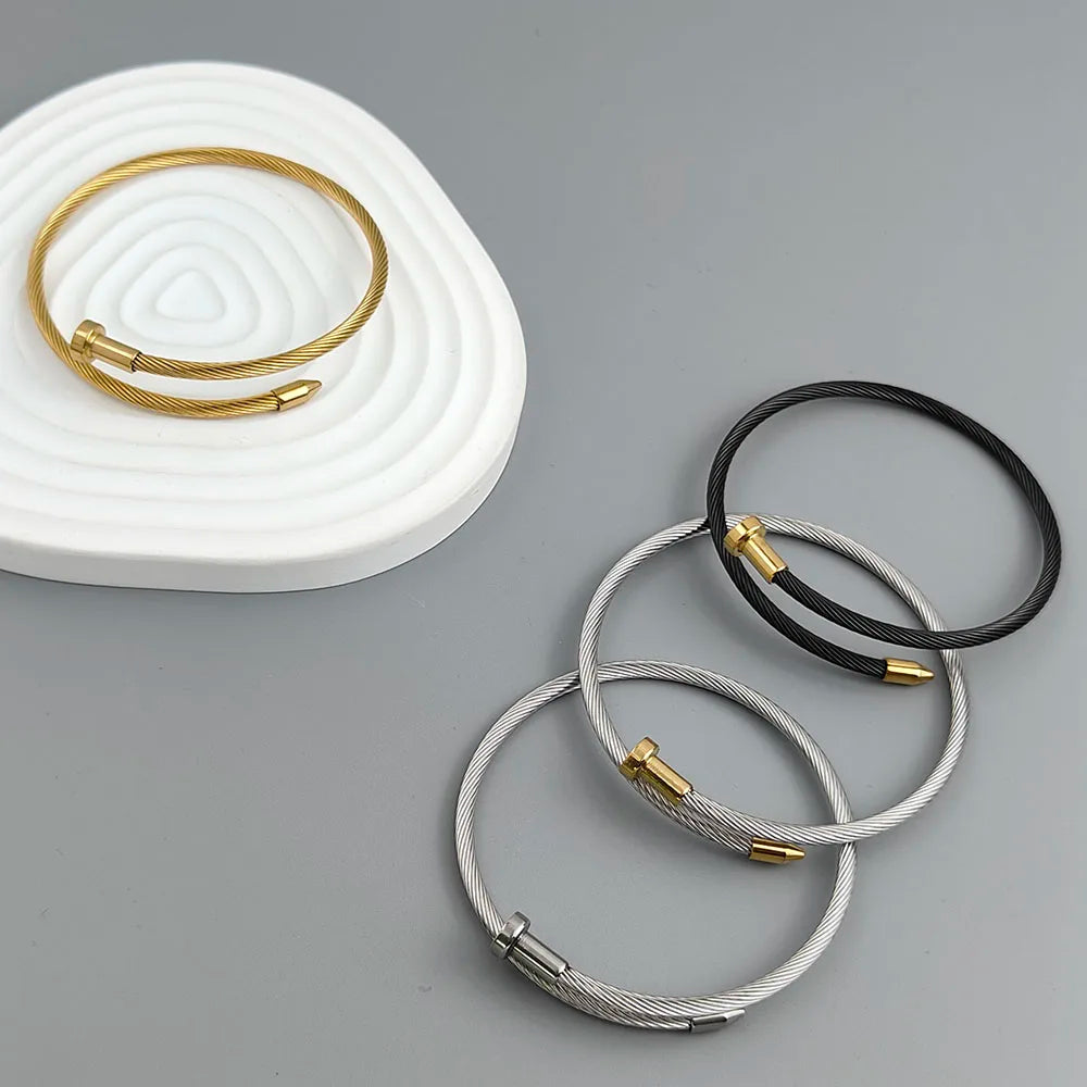 Aura Spiral Nail Statement Bangle